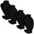 Suport bijuterii flanel pentru colier, negru, 9 x 8,5 x 15 cm, 4 buc GartenMobel Dekor