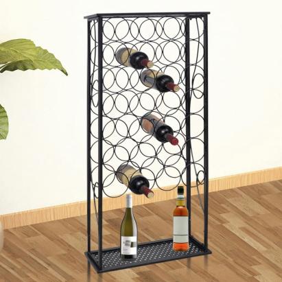 Suport sticle de vin pentru 28 de sticle, metal  GartenMobel Dekor