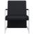 Fotoliu cu picioare cromate, negru, piele ecologică GartenMobel Dekor