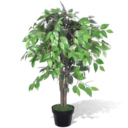 Planta artificială, arbore de ficus, cu ghiveci, 90 cm  GartenMobel Dekor