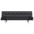 Canapea extensibilă 2 perne, piele artificială, reglabilă negru   GartenMobel Dekor