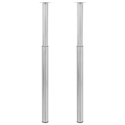 Picioare telescopice de masă, 2 buc., oțel inoxidabil, 710 mm-1100 mm GartenMobel Dekor