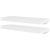 Rafturi suspendate de perete pentru cărți/DVD-uri, 2 buc, alb, MDF  GartenMobel Dekor