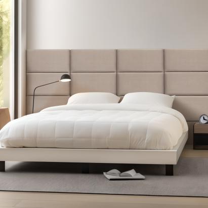 Wandkissenset Carpino 3-tlg. Samt 60x30 cm Hellgrau [neu.haus]