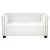 Canapea Chesterfield cu 2 locuri, piele artificială, alb  GartenMobel Dekor