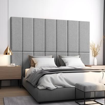 Wandkissenset Carpino 2-tlg. Textil 90x30 cm Hellgrau [neu.haus]