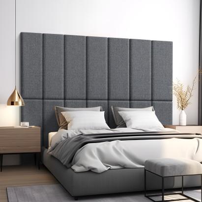 Wandkissenset Carpino 2-tlg. Textil 90x30 cm Dunkelgrau [neu.haus]