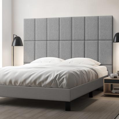 Wandkissenset Carpino 3-tlg. Textil 60x30 cm Hellgrau [neu.haus]