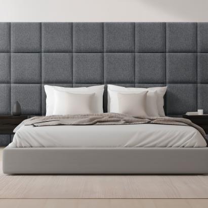 Wandkissenset Carpino 4-tlg. Textil 30x30 cm Dunkelgrau [neu.haus]