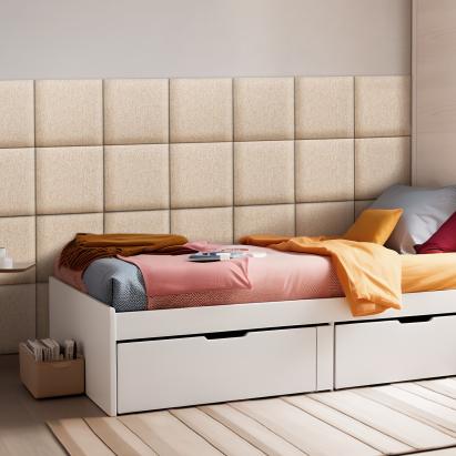 Wandkissenset Carpino 4-tlg. Textil 30x30 cm Beige [neu.haus]