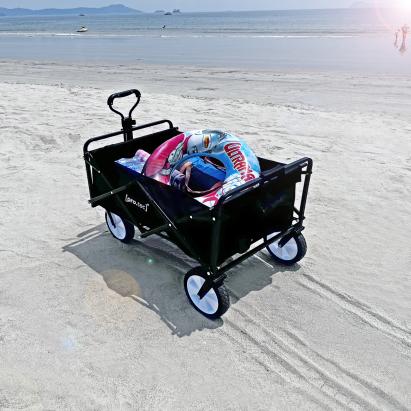 Cărucior pliabil de transport Stenlille 84x55 cm, 80 kg, negru