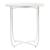 Masă laterală cu tavă Sandefjord din oțel, albă, 53x46x46 cm
