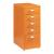 Fișet mobil cu 5 sertare din oțel, portocaliu, 69x28x41 cm