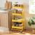 Cărucior de bucătărie cu 4 niveluri și roți, galben, Pyhäntä