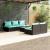 Set mobilier de grădină cu perne, 6 piese, negru, poliratan GartenMobel Dekor