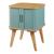 Noptieră / măsuță laterală din bambus albastră 58,5x45x45 cm