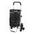 Troller de cumpărături pliabil cu roți pentru scări, negru, 41 L