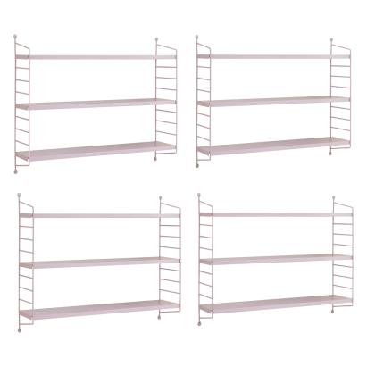 Set 4 rafturi de perete modulare Strängnäs lila deschis [en.casa]