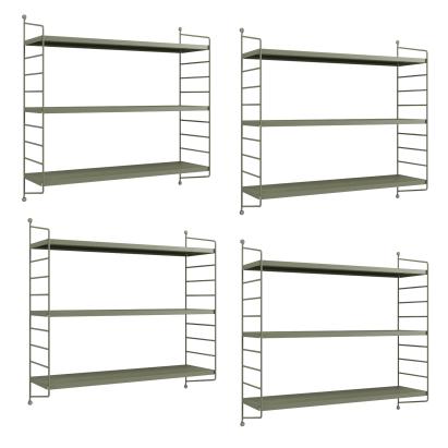 Set 4 rafturi de perete modulare Strängnäs, bej deschis, 60 x 50 cm