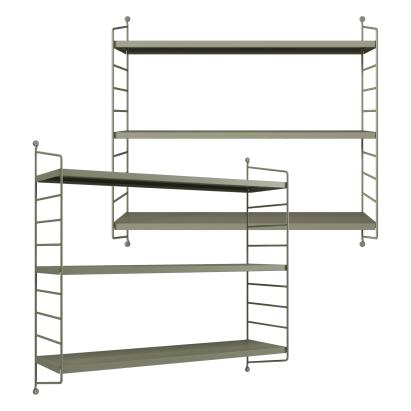 Set 2 rafturi de perete modulare metalice bej deschis Strängnäs