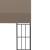 Pavilion montat pe perete, 4x3 m, textil, gri taupe GartenMobel Dekor