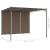 Pavilion de grădină cu perdea laterală, gri taupe, 3x3x2,25 m GartenMobel Dekor