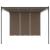 Pavilion de grădină cu perdea laterală, gri taupe, 4x3x2,25 m GartenMobel Dekor