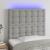 Tăblie de pat cu LED, gri deschis, 80x5x118/128 cm, textil GartenMobel Dekor