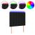 Tăblie de pat cu LED, negru, 80x5x118/128 cm, textil GartenMobel Dekor