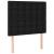 Tăblie de pat cu LED, negru, 80x5x118/128 cm, textil GartenMobel Dekor