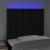 Tăblie de pat cu LED, negru, 80x5x118/128 cm, textil GartenMobel Dekor
