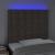 Tăblie de pat cu LED, gri taupe, 80x5x118/128 cm, textil GartenMobel Dekor