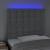 Tăblie de pat cu LED, gri deschis, 90x5x118/128 cm, textil GartenMobel Dekor