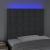 Tăblie de pat cu LED, gri închis, 90x5x118/128 cm, textil GartenMobel Dekor