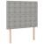 Tăblie de pat cu LED, gri deschis, 100x5x118/128 cm, textil GartenMobel Dekor