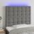 Tăblie de pat cu LED, gri închis, 100x5x118/128 cm, textil GartenMobel Dekor
