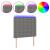 Tăblie de pat cu LED, gri închis, 100x5x118/128 cm, textil GartenMobel Dekor