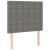 Tăblie de pat cu LED, gri închis, 100x5x118/128 cm, textil GartenMobel Dekor