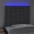 Tăblie de pat cu LED, gri închis, 100x5x118/128 cm, textil GartenMobel Dekor
