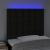 Tăblie de pat cu LED, negru, 100x5x118/128 cm, textil GartenMobel Dekor