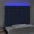 Tăblie de pat cu LED, albastru, 100x5x118/128 cm, textil GartenMobel Dekor