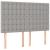 Tăblie de pat cu LED, gri deschis, 144x5x118/128 cm, textil GartenMobel Dekor