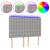 Tăblie de pat cu LED, gri deschis, 144x5x118/128 cm, textil GartenMobel Dekor