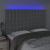 Tăblie de pat cu LED, gri deschis, 144x5x118/128 cm, textil GartenMobel Dekor