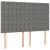 Tăblie de pat cu LED, gri închis, 144x5x118/128 cm, textil GartenMobel Dekor