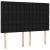 Tăblie de pat cu LED, negru, 144x5x118/128 cm, textil GartenMobel Dekor
