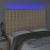 Tăblie de pat cu LED, crem, 144x5x118/128 cm, textil GartenMobel Dekor