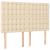 Tăblie de pat cu LED, crem, 144x5x118/128 cm, textil GartenMobel Dekor