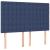 Tăblie de pat cu LED, albastru, 144x5x118/128 cm, textil GartenMobel Dekor