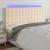 Tăblie de pat cu LED, crem, 160x5x118/128 cm, textil GartenMobel Dekor